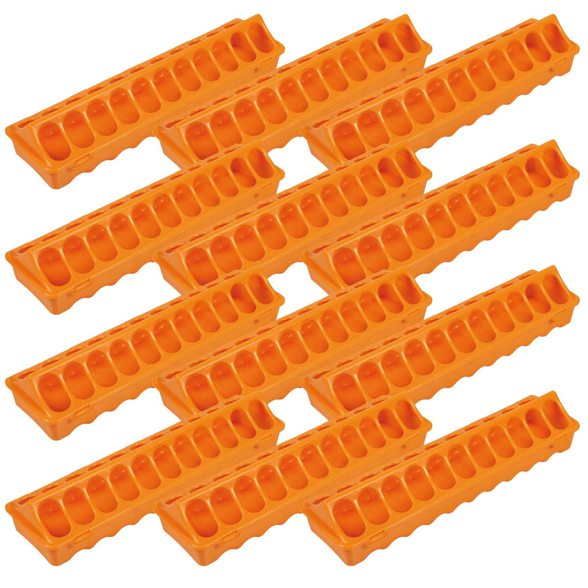 Plastic Ground Chicken Feeder – Chick Feeders, Hinged Lid, Durable Outdoor Poultry Feeder